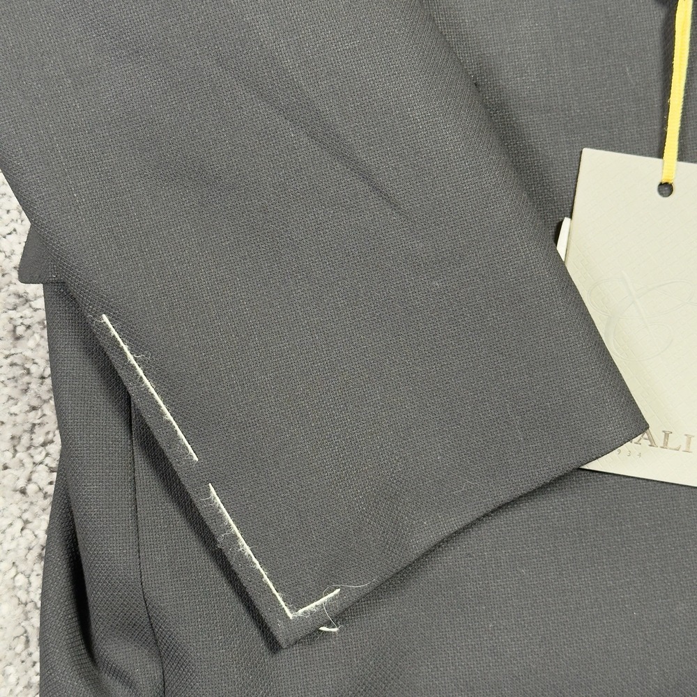 $1,545 CANALI TRAVEL WATER RESISTANT Black Wool Blazer 38 (EU 46) Tacking Stitch - Picture 10 of 16